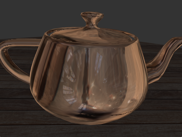 teapot with specular reflectioni and refraction